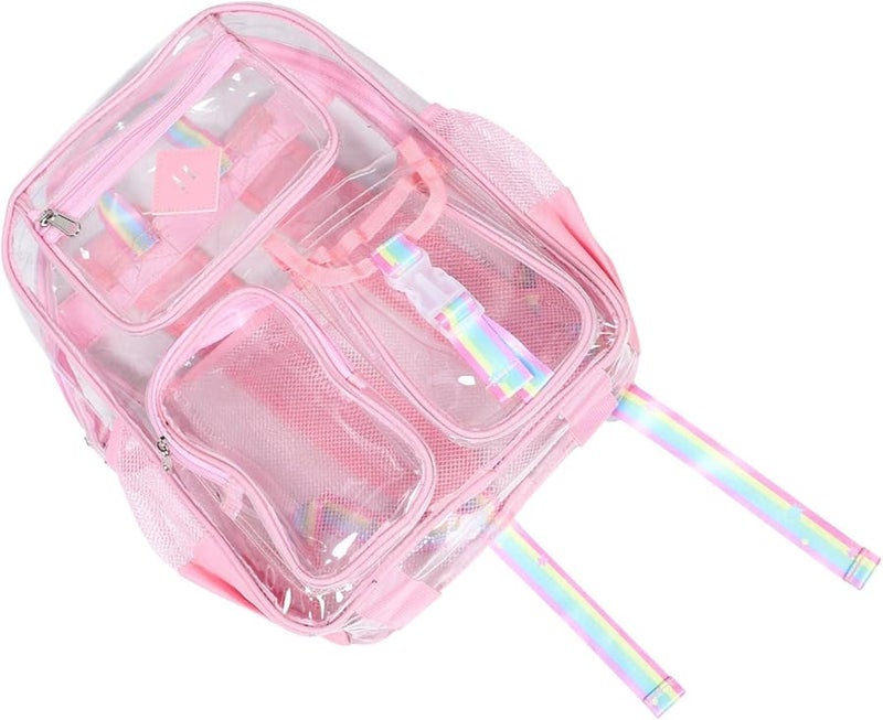 Clear Backpack For Women Transparent Bookbag For Travel Gym Daily Use - Image 1